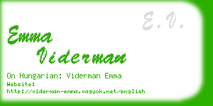 emma viderman business card